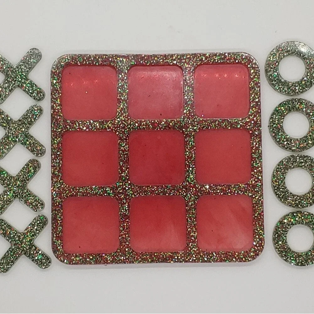 Tic-Tac-Toe Glitter Game Board